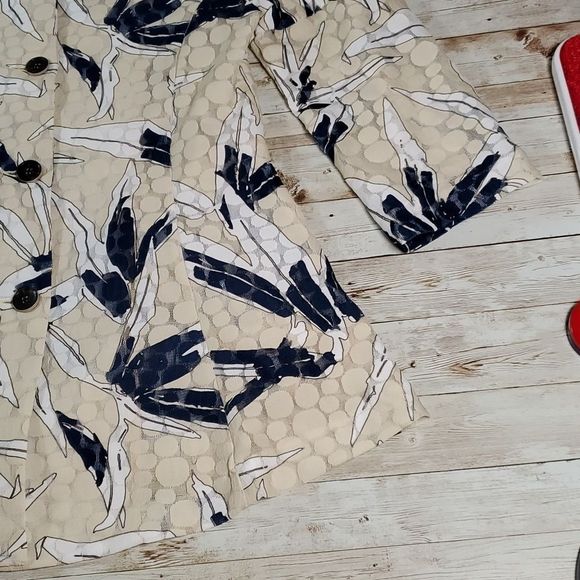 Kellee Blazer Jacket Wire Adjustable Collar Cruisewear Vibe Tropical‎ Small - Picture 4 of 9